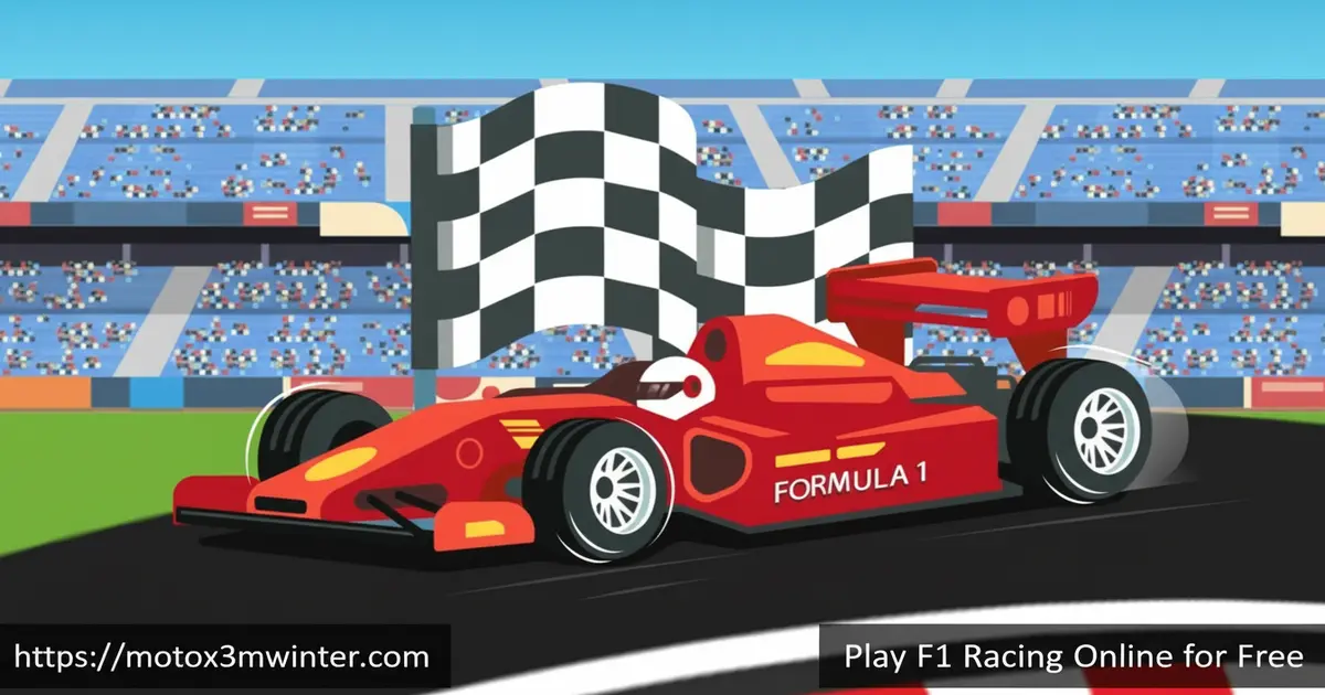 F1 Racing game featuring a red formula car on a race track