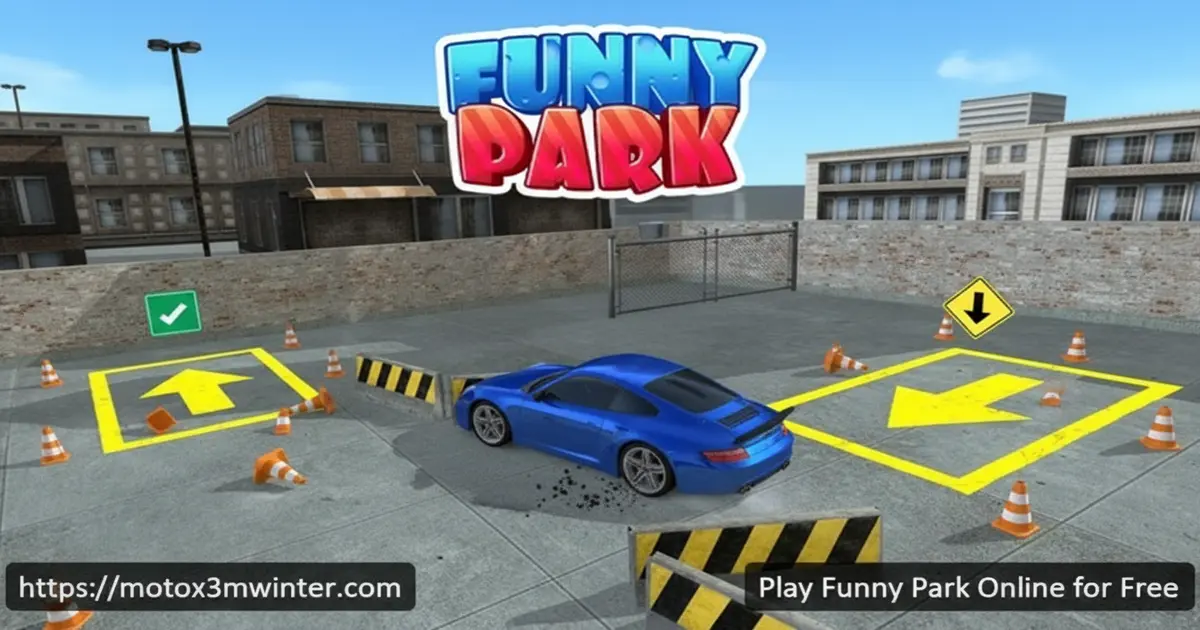 Funny Park Game Cover showing a spooky amusement park entrance