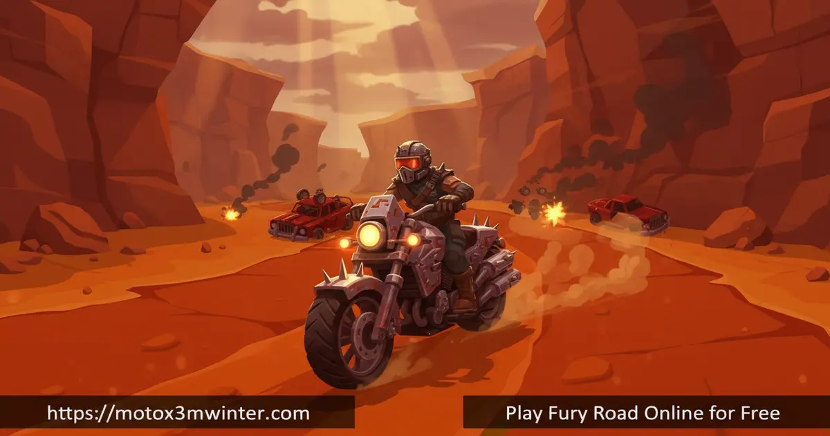 Fury Road game cover art showing a desert chase