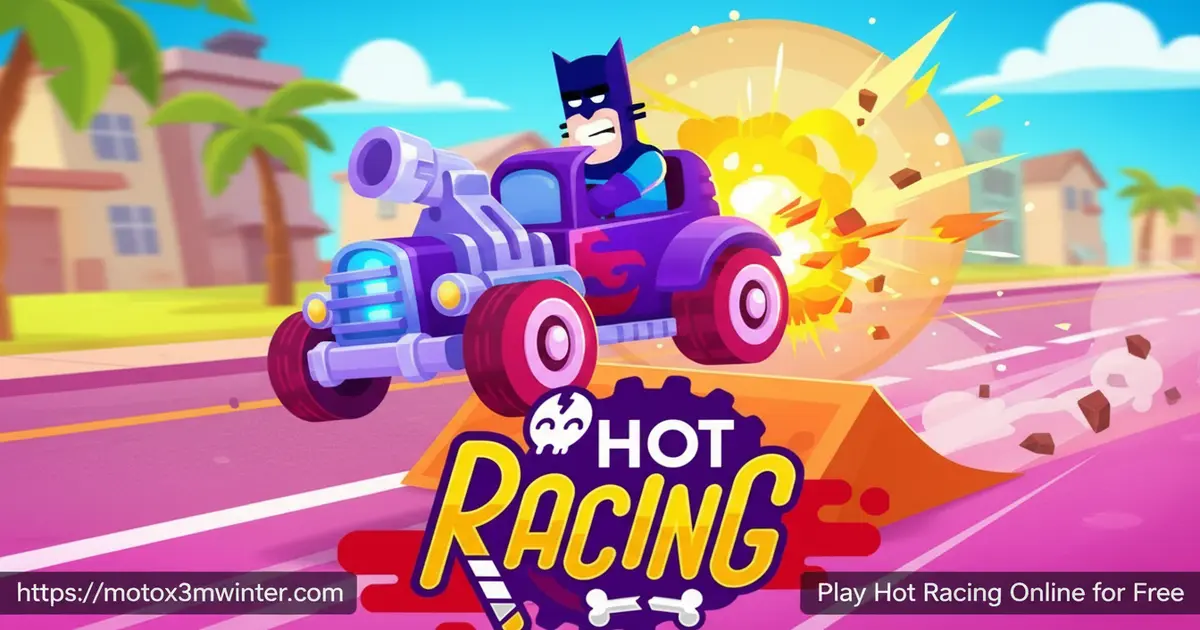 Hot Racing game featuring a fast sports car on a digital track