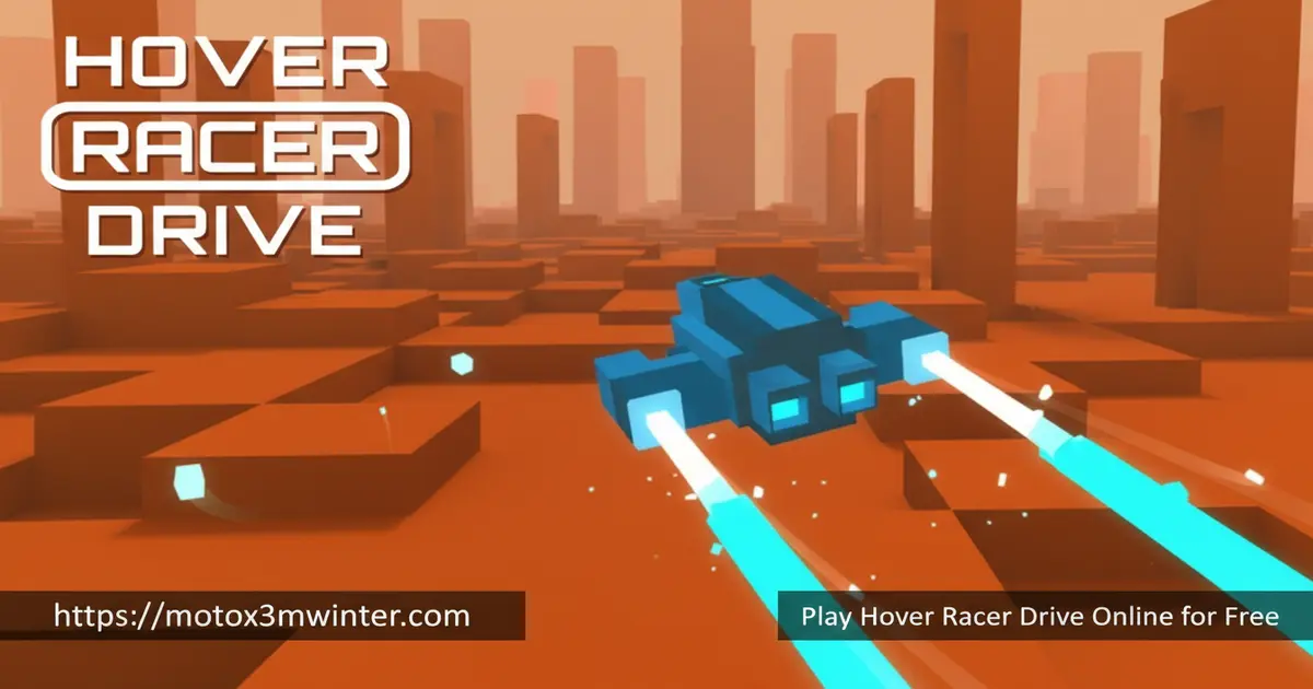 Hover Racer Drive gameplay showing a spaceship dodging obstacles in a neon tunnel