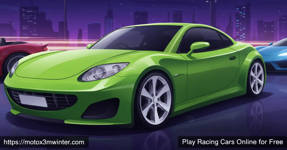 Racing Cars game featuring high speed sports cars on a track