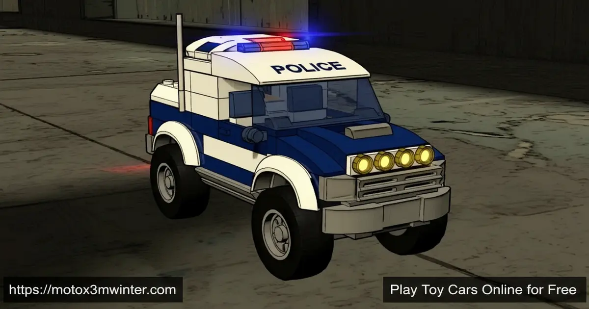 Toy Cars game featuring a red sports car driving on a track